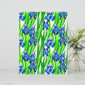 Blue Iris Watercolor Pattern    (Standing Front)
