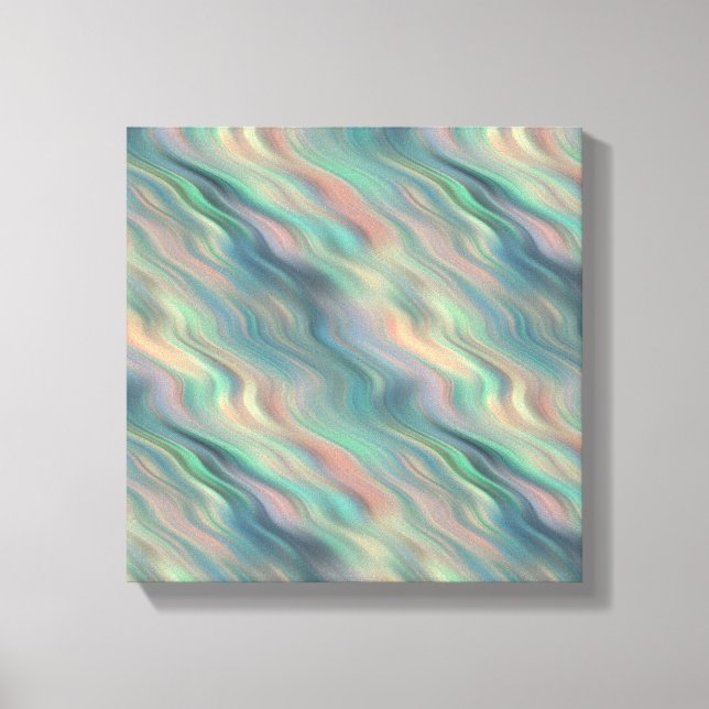 Blue Iris Wavy Texture Canvas Print (Front)