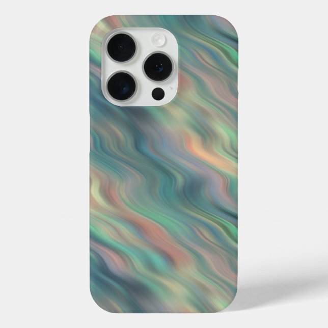 Blue Iris Wavy Texture Case-Mate iPhone Case (Back)