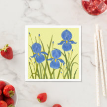 Blue Irises Beverage Coasters