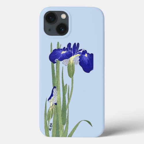 Blue Irises by Ohara Koson iPhone 13 Case