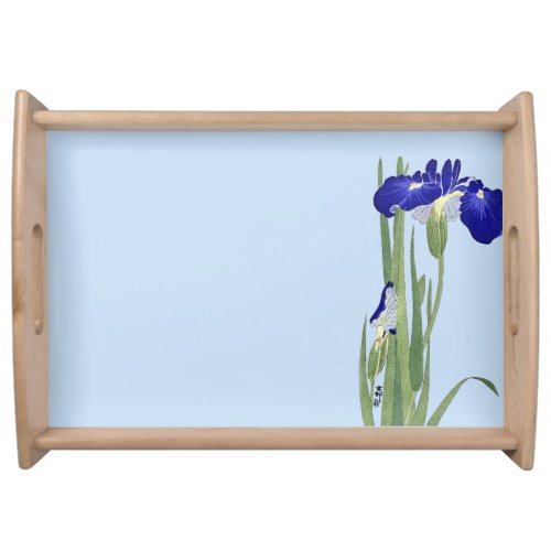 Blue Irises by Ohara Koson Serving Tray