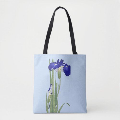 Blue Irises by Ohara Koson Tote Bag
