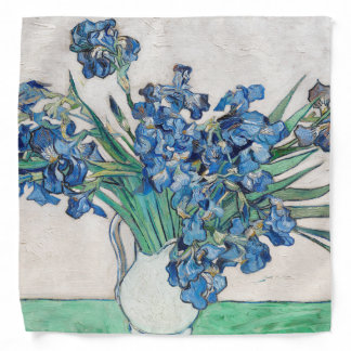 Blue Irises by Vincent Van Gogh Fine Art Bandana