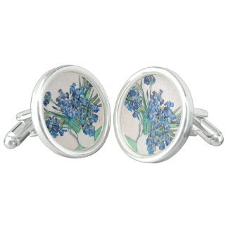 Blue Irises by Vincent Van Gogh Fine Art Cufflinks