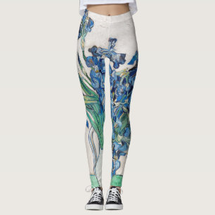 Blue Irises by Vincent Van Gogh Fine Art Leggings