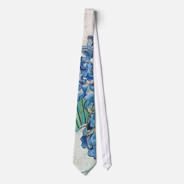 Blue Irises by Vincent Van Gogh Fine Art Neck Tie (Front)