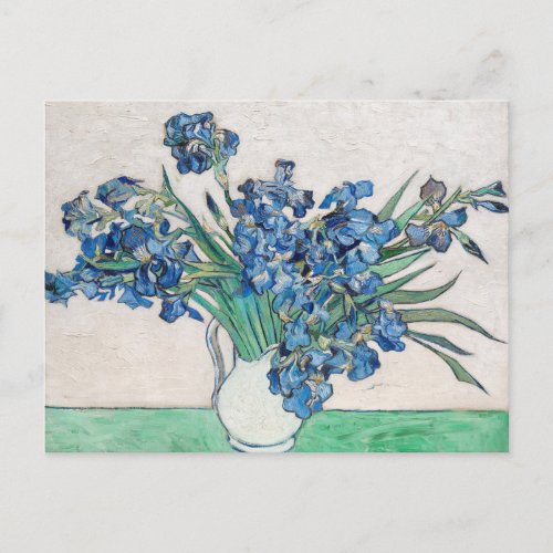 Blue Irises by Vincent Van Gogh Fine Art Postcard