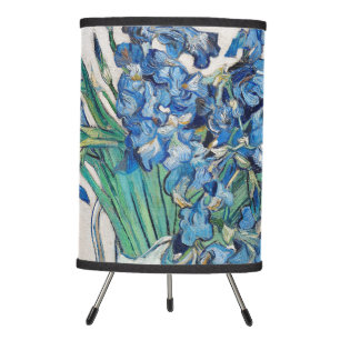 Blue Irises by Vincent Van Gogh Fine Art Tripod Lamp