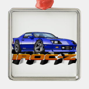 Blue IROC Z Metal Ornament