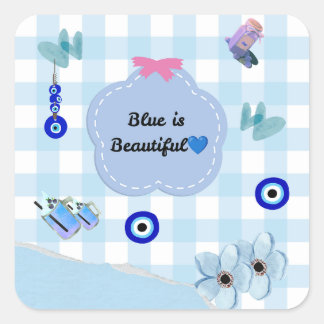 Blue Is Beautiful Cute Aesthetic Sticker 💜🧿