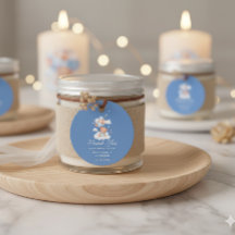 Blue Islamic Baby Boy Aqiqah Thank You Tag