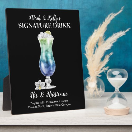 Blue Island Drink  PERSONALIZED Signature Drink Plaque