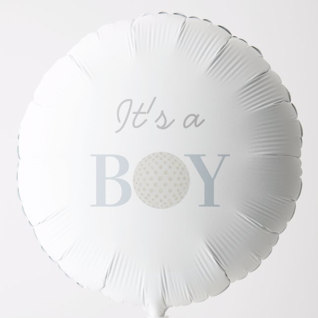 Blue it’s a boy golf theme baby shower balloon  (Front)