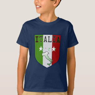 Blue Italia Crest Medieval Kids Shirt