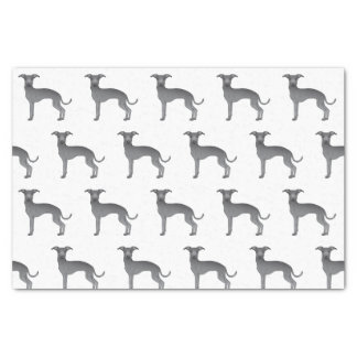 Blue Italian Greyhound Cute Cartoon Dog Pattern Tissue Paper