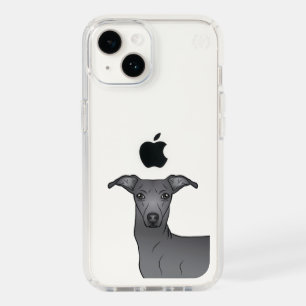 Blue Italian Greyhound Cute Dog Head Illustration Speck iPhone 14 Case