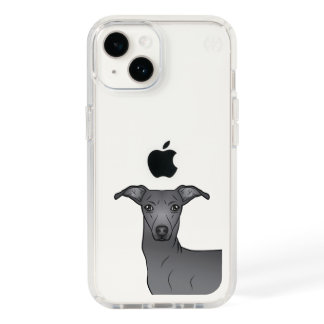 Blue Italian Greyhound Cute Dog Head Illustration Speck iPhone 14 Case