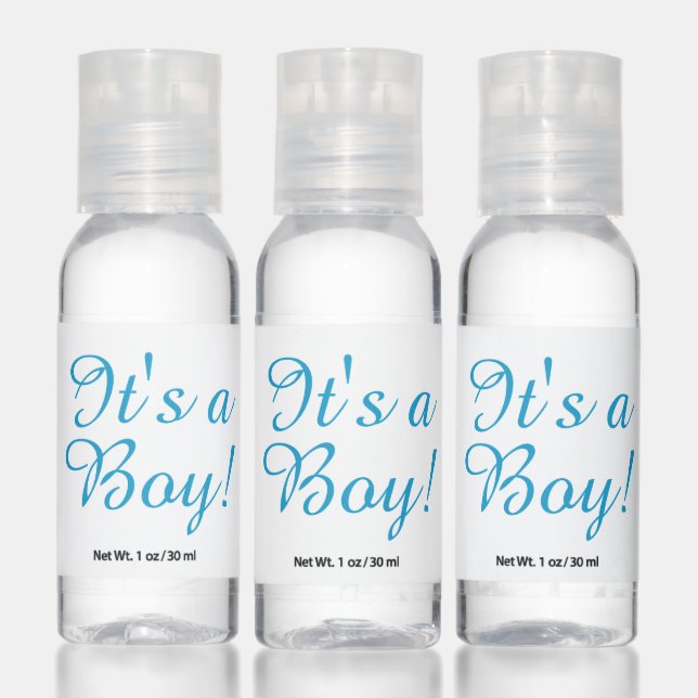 Blue It's a Boy Announcement Hand Sanitizer (Set)