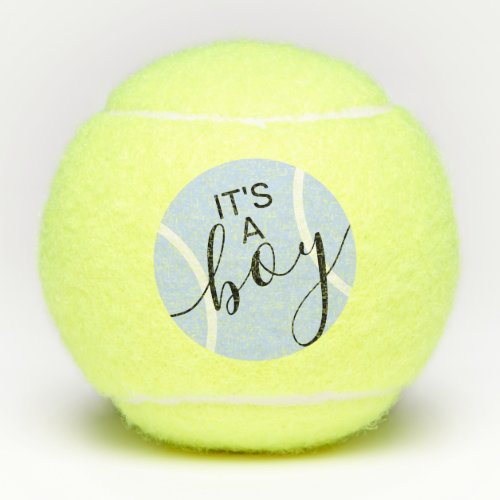 Blue Its A Boy Baby Shower Gender Reveal Tennis Balls