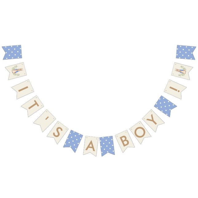 Blue It's A Boy Baby Shower Storybook Rabbit Bunting Flags (All)