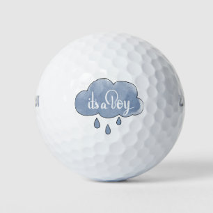 Blue Its a Boy Calligraphy It’s a Boy Art Gender Golf Balls