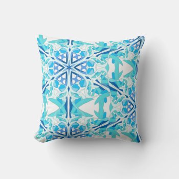 Blue Ivy  Mandala Design Throw Pillow by PicturesByDesign at Zazzle