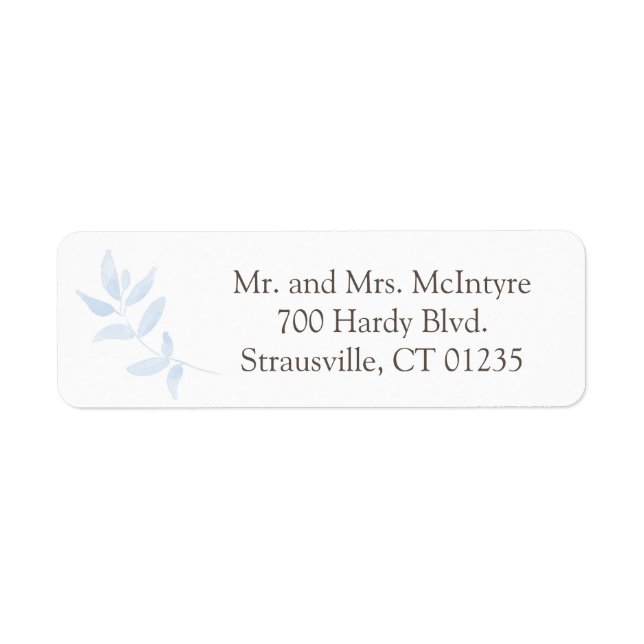 Blue Ivy Sprig Return Address Labels (Front)