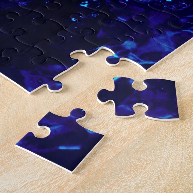 Blue Jacuzzi Bubbles Jigsaw Puzzle (Side)