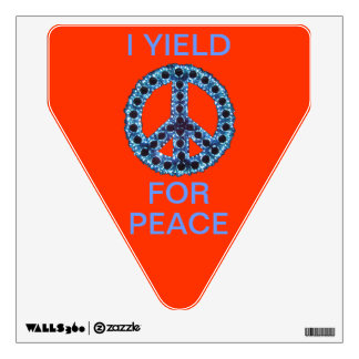 Blue Jagged Peace I Yield Wall Decal
