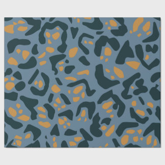 Blue Jaguar print Wrapping Paper