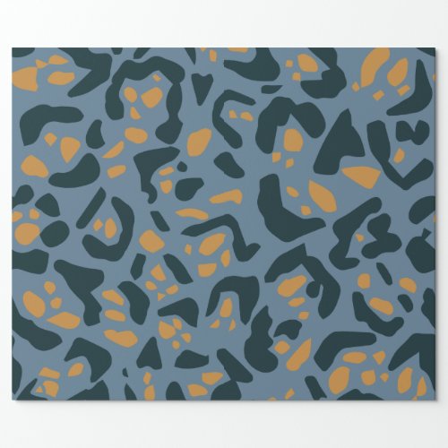 Blue Jaguar print Wrapping Paper