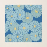 Blue Japanese Floral Pattern Illustration Scarf<br><div class="desc">A pretty botanical block print of blue and yellow flowers created from a vintage Japanese painting.</div>