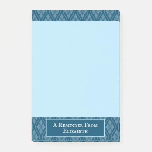 Blue Japanese Scroll Personalized Notes