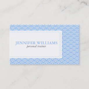 Blue Japanese Seigaiha Pattern Business Card