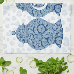 Blue Jar Ginger Jars Mosaic Kitchen Towel