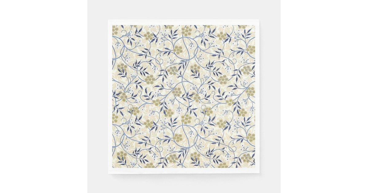 Blue Jasmine Paper Napkins | Zazzle