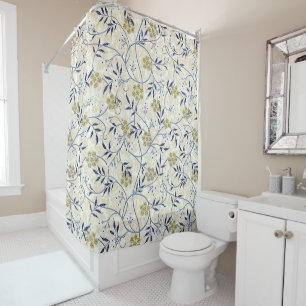 Blue Jasmine Shower Curtain