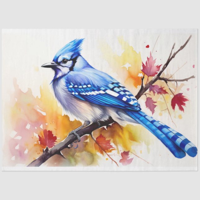 Blue Jay 1 Decoupage Paper (Front)