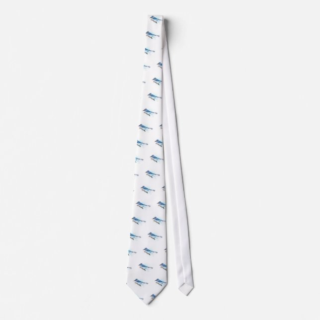 Blue Jay Bird - Blue Geai Neck Tie (Front)