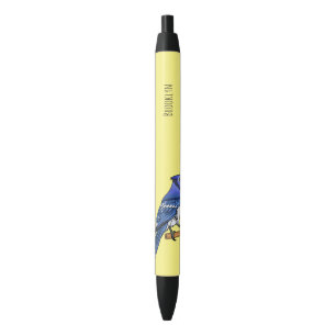 Blue jay bird cartoon illustration pen