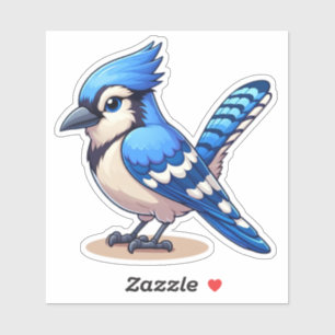 Blue Jay bird Custom-Cut Vinyl Sticker