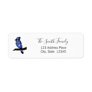 Blue Jay Bird Label