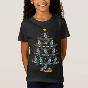 Blue Jay Bird Lover Xmas Lighting Blue Jay Christm T-Shirt