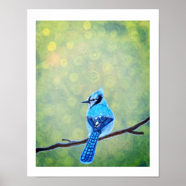 Blue Jay Bird Poster (Front)