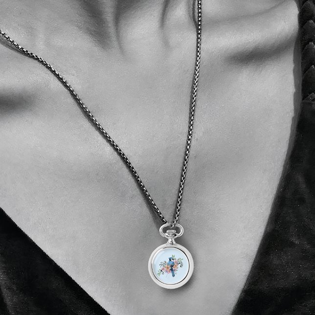 Blue Jay Bird Spring Flowers Nature Illustration Watch (Creator Uploaded)