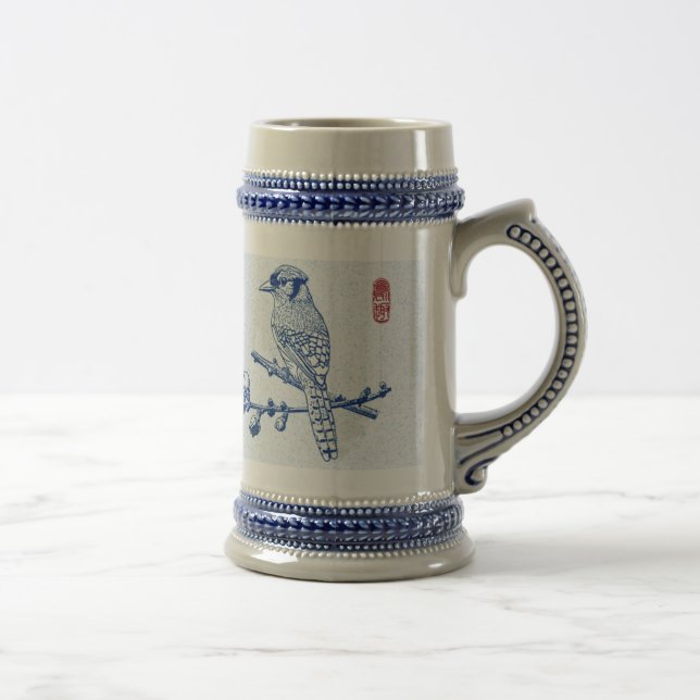 Blue Jay_bird_Stein Beer Stein (Right)