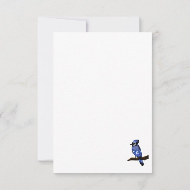 Blue Jay Bird Thank You Card (Front)