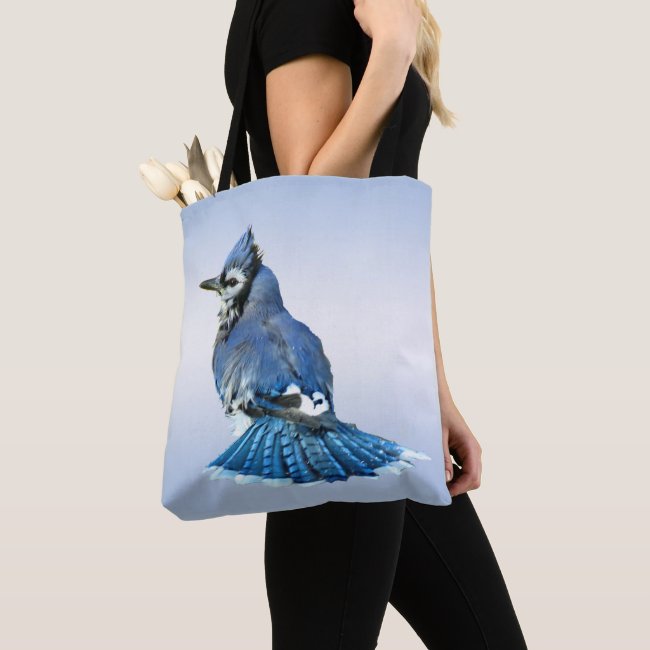 Blue Jay Bird Tote Bag