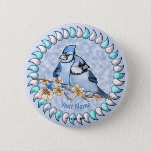 Blue Jay Branch custom name Button